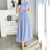 クレリック配色ウエストギャザーシャツワンピース | GeeRA | 詳細画像28