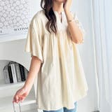 フレアー袖キーネックブラウス | GeeRA | 詳細画像8