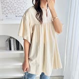 フレアー袖キーネックブラウス | GeeRA | 詳細画像9