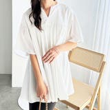 フレアー袖キーネックブラウス | GeeRA | 詳細画像34