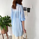 オーバーサイズシアー楊柳シャツ オフィスカジュアル 夏服 | GeeRA | 詳細画像6 