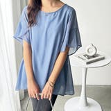 <接触冷感>異素材シフォンレイヤードチュニック | GeeRA | 詳細画像18