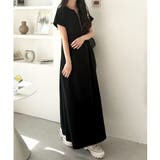 前後2WAYハーフジップフレンチ袖ワンピ | GeeRA | 詳細画像14