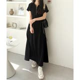 前後2WAYハーフジップフレンチ袖ワンピ | GeeRA | 詳細画像15