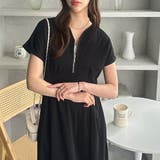 前後2WAYハーフジップフレンチ袖ワンピ | GeeRA | 詳細画像17