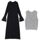 リブニットワンピース×シャギーベストセット | GeeRA | 詳細画像11