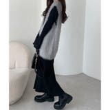 リブニットワンピース×シャギーベストセット | GeeRA | 詳細画像4