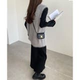 リブニットワンピース×シャギーベストセット | GeeRA | 詳細画像5