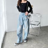 ピスネーム付スクエアネックリブカットソー | GeeRA | 詳細画像9