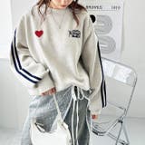 【FIRST MOOD】ハート刺しゅうライン裏起毛スウェット | GeeRA | 詳細画像8 