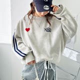 【FIRST MOOD】ハート刺しゅうライン裏起毛スウェット | GeeRA | 詳細画像9 