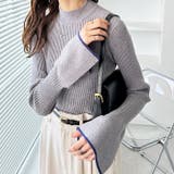 春にぴったり！セレモニーにもオフィスにも！配色フレアースリーブリブニットトップス… | GeeRA | 詳細画像47 