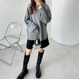 袖ボリュームミックスカラーオーバーニット | GeeRA | 詳細画像24 