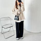 袖ボリュームミックスカラーオーバーニット | GeeRA | 詳細画像7 