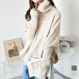 ハイネックラウンドヘム指穴ニット | GeeRA | 詳細画像1 