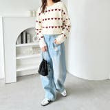 ハート柄ショートニットプルオーバー | GeeRA | 詳細画像5 