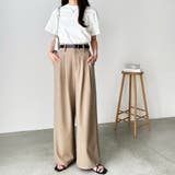 着心地抜群！ハイウエストダブルタックワイドパンツ | GeeRA | 詳細画像45 