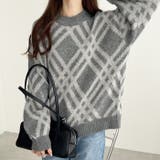 モヘアライクチェック柄ニットプルオーバー | GeeRA | 詳細画像12 