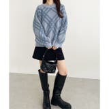 モヘアライクチェック柄ニットプルオーバー | GeeRA | 詳細画像28 