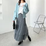 チュールドッキングニットプリーツスカート | GeeRA | 詳細画像8