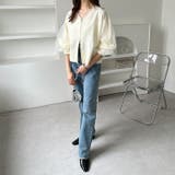 チュール袖ダブルジップカーディガン | GeeRA | 詳細画像3 