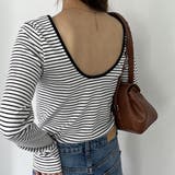 ボーダー | 【nelliy.】バックオープンリブトップス | GeeRA