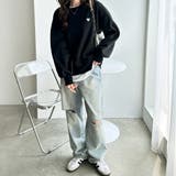 ロゴ＆ハート刺しゅう裏起毛スウェット | GeeRA | 詳細画像10 