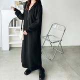 ハーフジップ裏起毛パーカーワンピース | GeeRA | 詳細画像10 