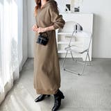 ハーフジップ裏起毛パーカーワンピース | GeeRA | 詳細画像42 