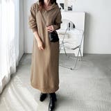 ハーフジップ裏起毛パーカーワンピース | GeeRA | 詳細画像43 