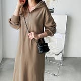 ハーフジップ裏起毛パーカーワンピース | GeeRA | 詳細画像44 