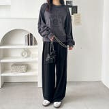 リメイク風刺しゅうロゴスウェット | GeeRA | 詳細画像2