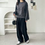 リメイク風刺しゅうロゴスウェット | GeeRA | 詳細画像3