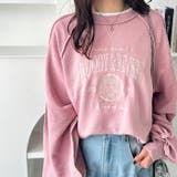 ピンク | リメイク風刺しゅうロゴスウェット | GeeRA