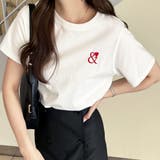 綿100%ワンポイントハート刺しゅうTシャツ | GeeRA | 詳細画像9