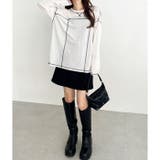 配色ステッチスラブシアーカットソー | GeeRA | 詳細画像8 