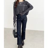 配色ステッチスラブシアーカットソー | GeeRA | 詳細画像26 