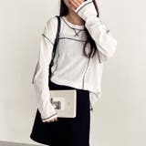 オフホワイト | 配色ステッチスラブシアーカットソー | GeeRA