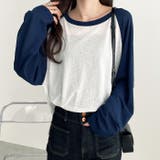 ラグラン切替配色スラブシアーカットソー | GeeRA | 詳細画像15 