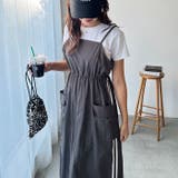 チャコールグレー | 【FIRST MOOD】サイドラインドロストキャミワンピース | GeeRA