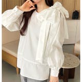 オフホワイト | 【YOUING.】ショルダーリボンブラウス | GeeRA