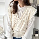 フリンジニットベスト | GeeRA | 詳細画像1