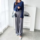 ベロアストライプフレアースリーブトップス | GeeRA | 詳細画像8 