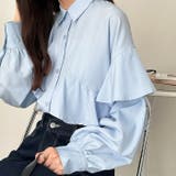 アシメフリルデザインシャツ | GeeRA | 詳細画像10 