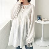 前後2WAYリボンペプラムチュニックブラウス | GeeRA | 詳細画像2