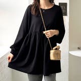 前後2WAYリボンペプラムチュニックブラウス | GeeRA | 詳細画像15