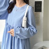 ブルー | 前後2WAYリボンペプラムチュニックブラウス | GeeRA