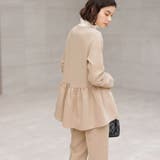 【２点セット】ペプラムジャケットセットアップスーツ | GeeRA | 詳細画像14 