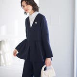 【２点セット】ペプラムジャケットセットアップスーツ | GeeRA | 詳細画像12 