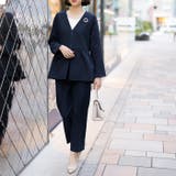 【２点セット】ペプラムジャケットセットアップスーツ | GeeRA | 詳細画像9 